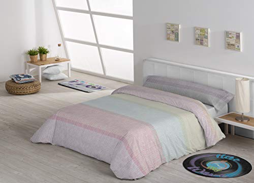 Secaneta Stlia Juego Nórdica Y Funda De Almohada Algodón/Poliéster, Brush (220X240 Cm/Cama 135, Morado), 220 X 240 Cm