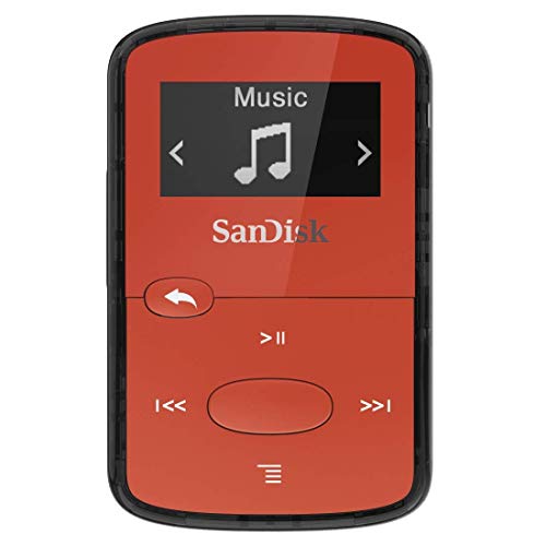SanDisk SDMX26-008G-G46R 8GB Clip Jam MP3 Player, Red (Renewed)