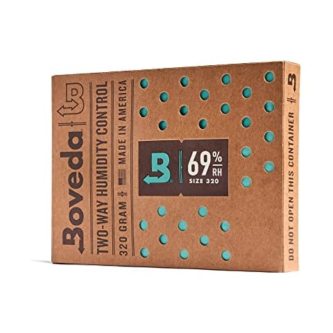 Boveda 69% Two-Way Humidity Control Pack For Large Wood Humidifier Boxes & Plastic or Electric Coolers – Size 320– Single – Moisture Absorber – Humidifier Pack – Individually Wrapped Hydration Packet Cover