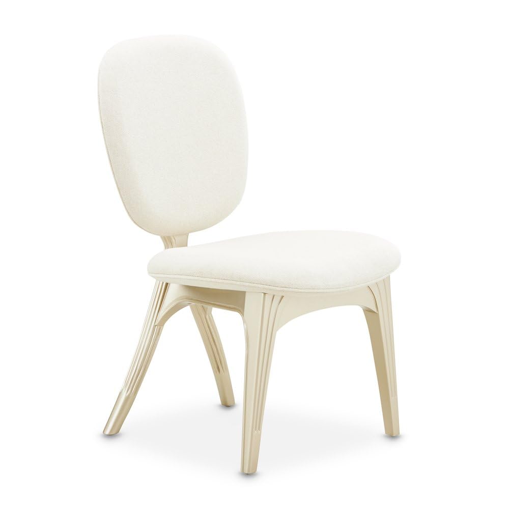 Brand Camellia Field Caramel Vanity Chair by Michael Amini – 27"D x 21"W x 38"H, Solid; Manufactured Wood, Caramel, Model N9090244-134