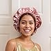 Luyfrsuu Satin Bonnet Double Layer Silk Bonnet for Sleeping Women Hair Care for Natural Curly