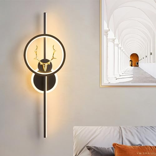 Aplique de pared LED de 60cm dorado regulable con mando a distancia para salon 7