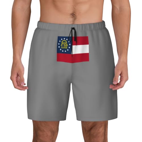 Short de bain drapeau Géorgie pour homme | Maillot de plage léger et respirant
