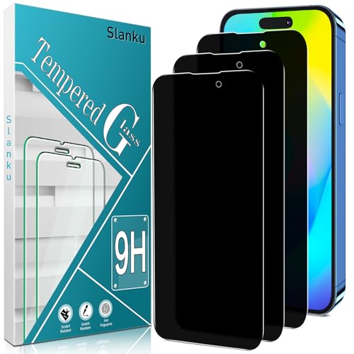 Slanku Privacy Screen Protector for iPhone 14 Pro Tempered Glass