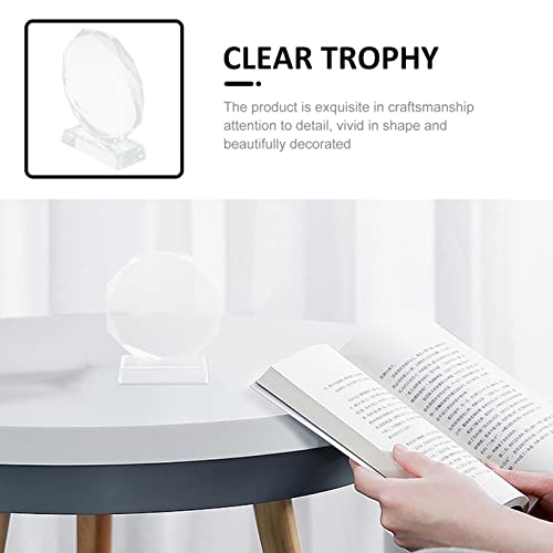 VANZACK Troféu de prêmio transparente de cristal decorativo troféu de prêmio delicado acessório de p