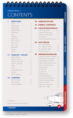 Cirrus SR20 G3 Qref Checklist Book      Spiral-bound – January 1, 2013