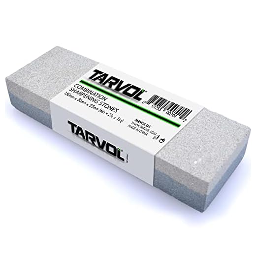 Combination Knife/Tool Sharpening Stone (2 SIDED - ULTRA FINE & MEDIUM GRIT) - Rectangle Sanding Stone Block - Perfect for Sharpening & Polishing Knives, Tools, Bits, Chisels