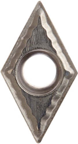 Cobra Carbide 40460 Solid Carbide Turning Insert, C520 Grade, Uncoated (Bright) Finish, DCMT Style, CM Chipbreaker, DCMT 32.51, 5/32