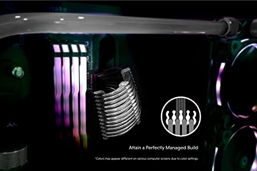 Image of LINKUP - PSU PC Power Extension Cable Metallic Sleeved Silicone Coated Soft & Flexible to Route Custom Mod GPU & CPU w /Comb Kit┃1x 8P (6+2) GPU PCIe┃50CM 500MM - Silver