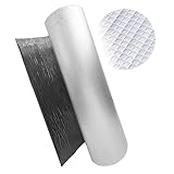 Temiry 【厚さ10mmｘ幅100cmｘ長さ1m】 断熱シート 車用 車用断熱シート デッドニング のり付き 断熱マット フロントフェンダーエンジン 車用断熱マット フォーム シルバー 断熱シート 吸音 保冷 断熱材 100cmｘ1m