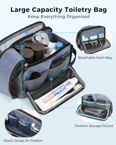 WANDF Travel Toiletry Bag for Men, Dopp Kit for Toiletries - $5.99 After coupon - image 2