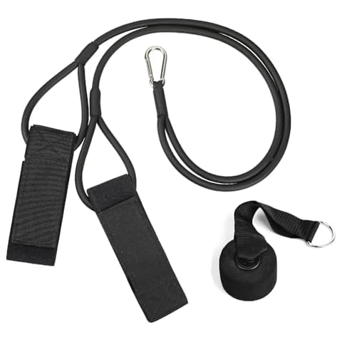 LHMYTREE Baseball Resistance Training,Softball Pitcher Resistance Strap,Baseball Pitching Training with Baseball Training, Pitching and arm Training, Door Installation Anchor Strap- Black Cover