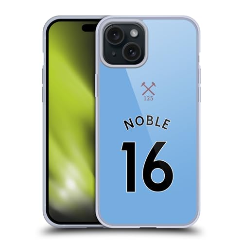Funda de Gel West Ham Mark Noble para iPhone 15 Plus Ideal para el Estadio