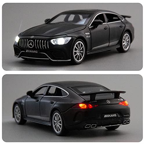 Image of BlackZone 1 /32 Mercedes AMG Benz GT63 Toy Car Metal Pull Back Diecast Car with Openable Door and Sound Light, Gifts Toys for Kids (Black)