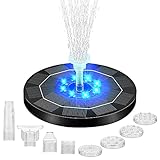 ⛲【6 verschiedene Wassersprühgeräte】: 6 verschiedene Düsen können unterschiedliche Anforderungen an die Wasserhöhe oder die Wasserform erfüllen. Die Sprühhöhe kann 40-60cm erreichen. Es kann einfach ohne Werkzeug installiert werden. Es war geeignet für Garten, kleinen Teich, Pool, Aquarium, Gartendekoration, Vogelbad, Outdoor & Aquarium.