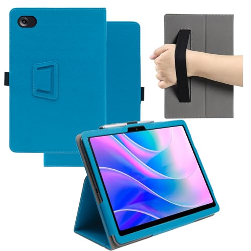 MEMELOKA Hülle für Acer Iconia Tab A12-21P-A51P 12 Zoll, Superdünne & Leicht PU Leder Schutzhülle mit Handschlaufe[Klappfunktion], Blau