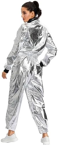 Zilveren Astronauten Kostuum voor Halloween en Themafeesten - Bellawebshop