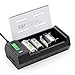 EBL LCD Individual Battery Charger for AA AAA C D 9V NiMH Ni-CD Rechargeable Batteries with Discharge Function & 2 USB Port for Charging Phone and iPAD - Upgraded Charger