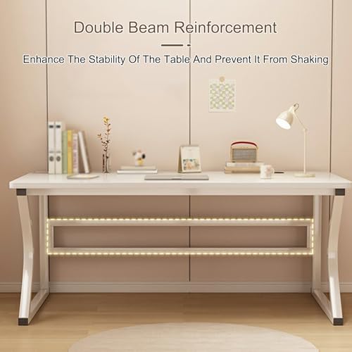 Bureau d'ordinateur en bois et métal 120x60 cm pour espace télétravail