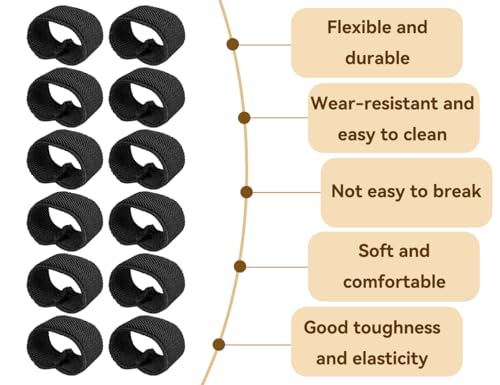 Emezddo 12 Stück Elastische Gürtelhalter,Gürtelschlaufen für Dienstgürtel,Taktische Rucksackgurt Halter,belt keeper,für 3 cm-4 cm Gürtel Riemen(Schwarz)