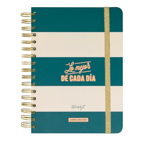 Mr. Wonderful - Agenda Wonder 2024-25 Diaria Navy - Lo mejor de cada día - Agenda escolar con organización diaria