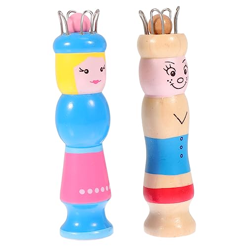 OHPHCALL 2pcs Doll Knitting DIY Braided Craft Tool for Educational Threading Durable for Synthetic Yarn for Beginners Advanced