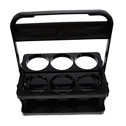 TOPBATHY Beer Basket Wine Holding Carrier Foldable Beer Storage Basket Portable Pp Organizer Wine Rack for Bottles Racks for Home Ktv Outdoor Use Black Material for Carrying Bottles and