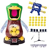 XSDY Removable Duck Shooting Toy, air Pump Foam Injector, Sound When hit, one Copy with Two air Guns and 24 Soft EVA Foam Balls (Full-Featured Version)
