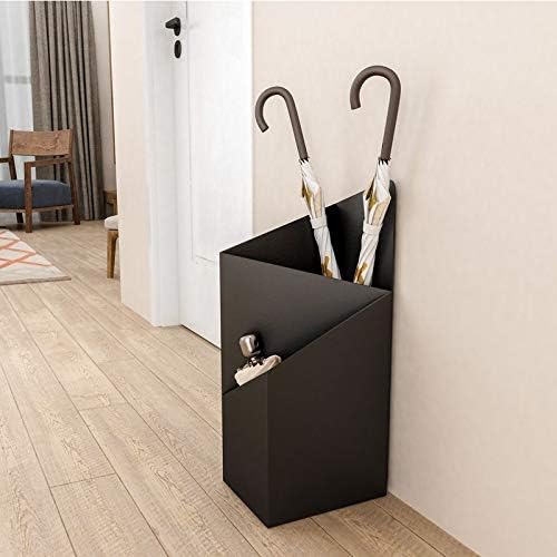 Umbrella Stand Rack Wrought Iron Umbrella Holder Public Hotel Lobby Home Rain Gear Organizers Floor Umbrella Bucket(Black)