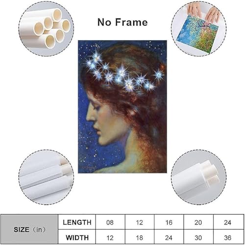 Póster de Edward Robert Hughes en lienzo, decoración de 40x60 cm para tu dormitorio 3