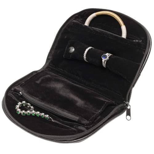Noble Travel Jewelry Pouch - Compact Jewelry Travel Organizer with Zipper Closure and Pocket - Travel Jewelry Organizer (Small)4