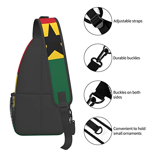Mochila bandolera unisex negro para senderismo miniatura 6