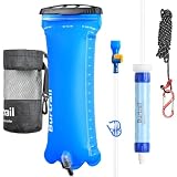 Burtrail Gravity Water Filter Pro, Versatile Water Purifier Camping with 0.01-Micron Water Filter Straw, 3L Gravity Bag, Survival Gear for...