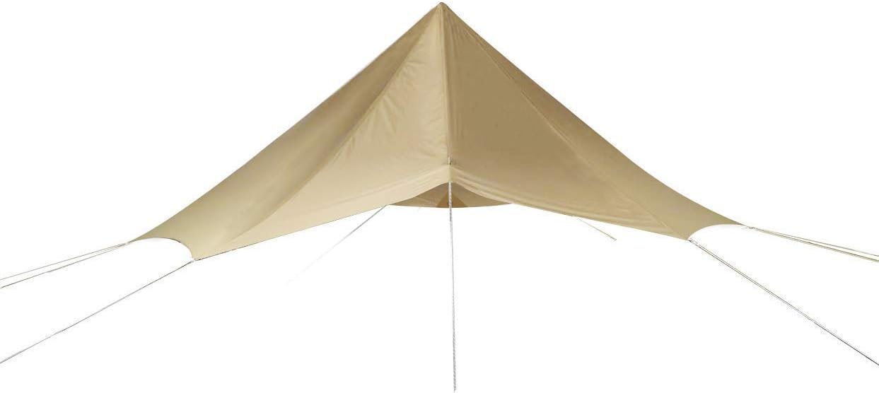 Camping Tent Tent Tarp Cover Sunshade Heavy Duty Top Roof Shelter for 3M 4M 5M 6M 7M Bell Tent (Beige, for 3M Bell Tent)