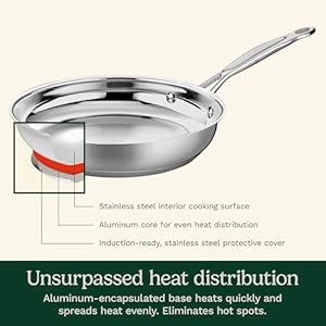 Cuisinart 722-20 8-Inch Chef's-Classic-Stainless-Cookware-Collection, 8", Open Skillet Cuisinart 722 20 8 Inch Chefs Classic Stainless Cookware Collection 8 Open Skillet