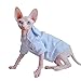 NC Sphynx Hairless Cat Fashion & Cute Breathable Summer Cotton T-Shirts Pet Clothes with Candy Small Bow, for Sphynx Cat, Devon Rex Cat, Bambino Cat, Cornish Rex Cat and Peter Bald Cat. (Green, M)