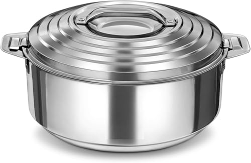 Nobel Stainless Steel Hot Cold Food Insulated Casserole Double Wall Hot Pot (Capacity 10000ml)