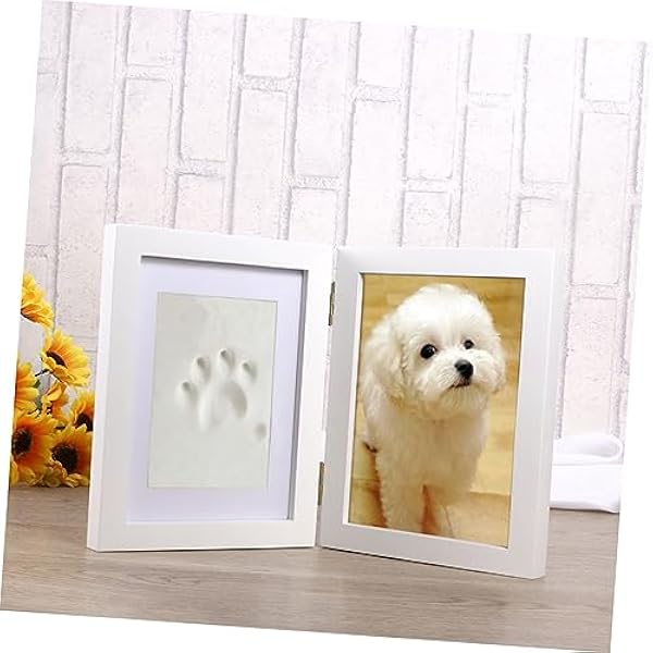 PATKAW 2Pcs Gedenkteken Fotolijst Huisdier Aandenken Fotolijst Huisdier Gedenkteken Geschenken Hond Fotolijsten Huisdier Gedenkteken Frames Hond Fotolijsten De Kat Ornamenten Inkt Pad