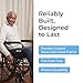 Drive Medical Silver Sport 1 Folding Transport Wheelchair - Lightweight Mobility Support - Full Armrests - Removable Swing-Away Footrests - Durable Steel Construction - Compact Folding Frame - Black