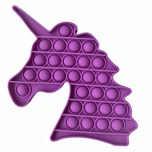Image of LIVYU LIFE Push pop Bubble Fidget Toy, Stress Relief and Anti-Anxiety Tools Sensory Toy for Autism to Relieve Stress for Kids and Adults (Unicorn-Purple)
