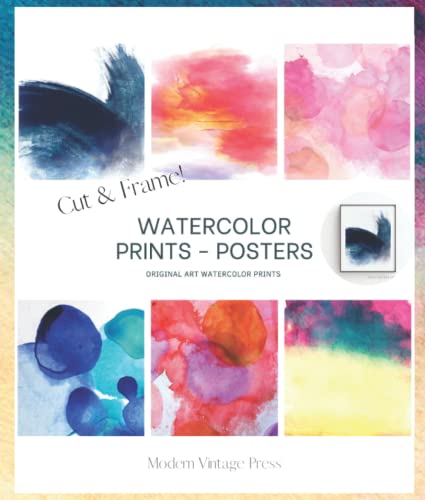 Abstract Watercolor Art Prints & Posters   Cut and Frame: Easy Affordable Home Wall Decor