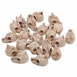 BESPORTBLE Mini Resin Dragon Skull Figurine, 20Pcs Halloween Skeleton Head Statue Miniature Dragon Skulls for Crafts Halloween Micro Landscape Decor