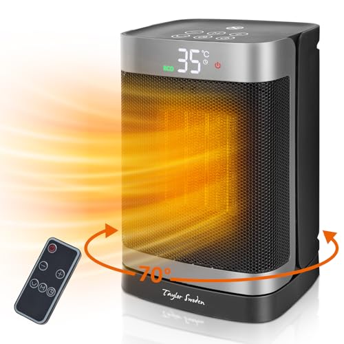 Taylor Swoden Fiery - Chauffage d'appoint portable pour usage intérieur, chauffage electrique PTC...