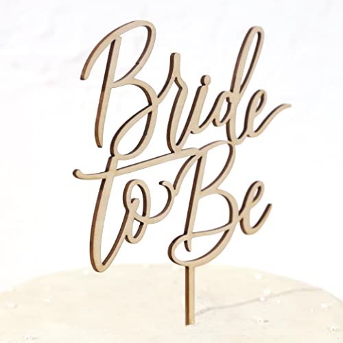 Bride to Be Wooden Cake Topper - Script Bride to Be Cake Topper