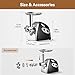 Warmiehomy Meat Grinder Electric, 2800W Meat Mincer with 3 Stainless Steel Grinding Plates, Food Mincer Machine, Household Sausage Meat Patty Maker, Reverse Function, Plastic Housing(Black)