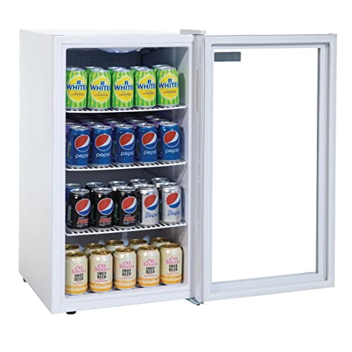 Polar Refrigeration C-Series 85 W Untertisch-Display-Kühlschrank 88 Liter, Weiß, 2 verstellbare Einlegeböden & halber Festboden, 1° bis 12 °C, Maße: 825 x 430 x 480 mm, Effizienzklasse C, CF750