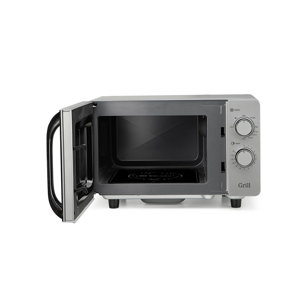 Microondas Orbegozo MIG 2072 CE, 20 Litros, 700 W, Sin plato giratorio, apta para platos cuadrados, 5 niveles de potencia, función grill.
