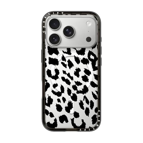 CASETiFY �R���p�N�g iPhone 17 Pro �P�[�X [MagSafe�Ή�/���^ �y��/�ϏՌ�] - Lacie Leopard - �N���A �u���b�N