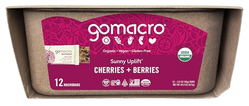 Image of Macrobar Sunny Uplift Cherries + Berries 12 /2 Oz (56 Grams) Bar(s)