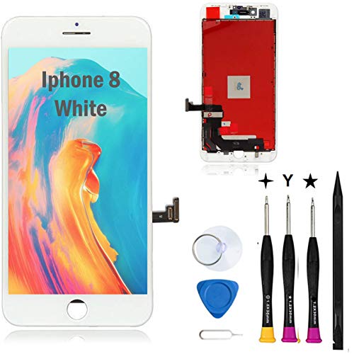 Oli & Ode Compatible with iPhone 8 Screen Replacement kit, iPhone 8 LCD Screen Replacement, iPhone LCD Digitizer Display Assembly with 3D Touch Face ID Model No. A1863 A1905 A1906 (White) Oli & Ode Compatible with iPhone 8 Screen Replacement kit, iPhone 8 LCD Screen Replacement, iPhone LCD Digitizer Display Assembly with 3D Touch Face ID Model No. A1863 A1905 A1906 (White)